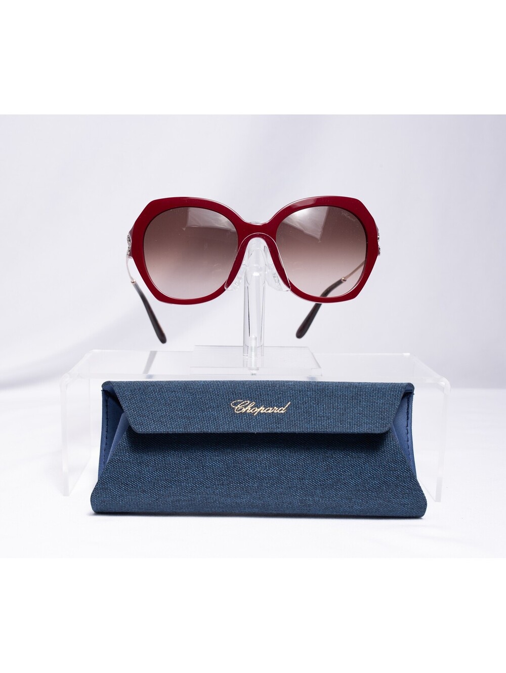 Chopard Maroon Oversize Rounded Maroon